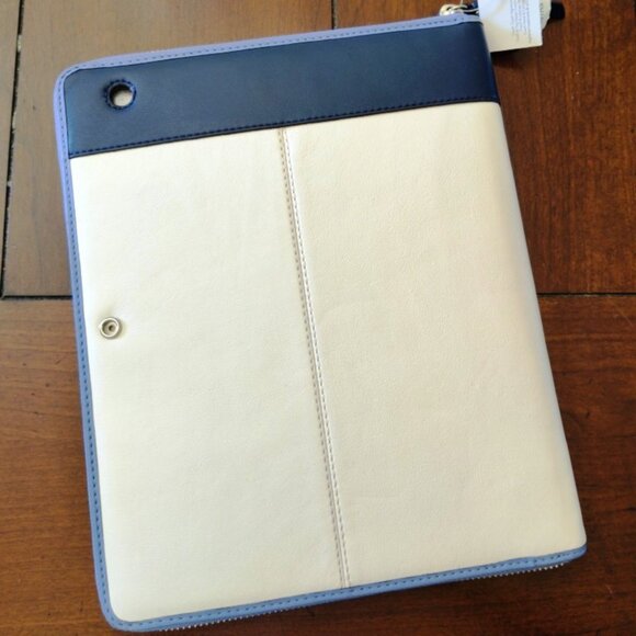 Coach Daisy Spectator Zip IPAD Case Tri-Color Leather in Parchment Multi, NWT - Picture 5 of 5